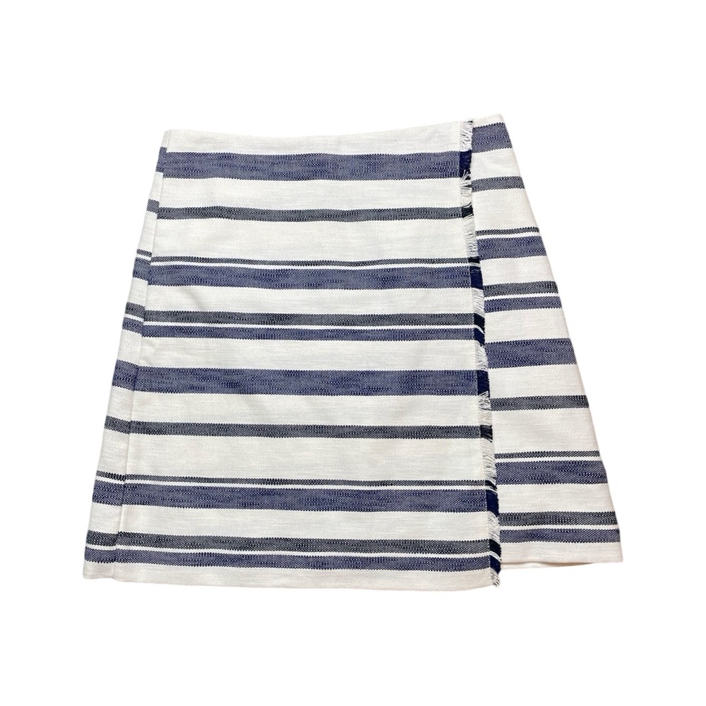 Cute Serape Faux Wrap Mini Skirt With Fringe, Size 2